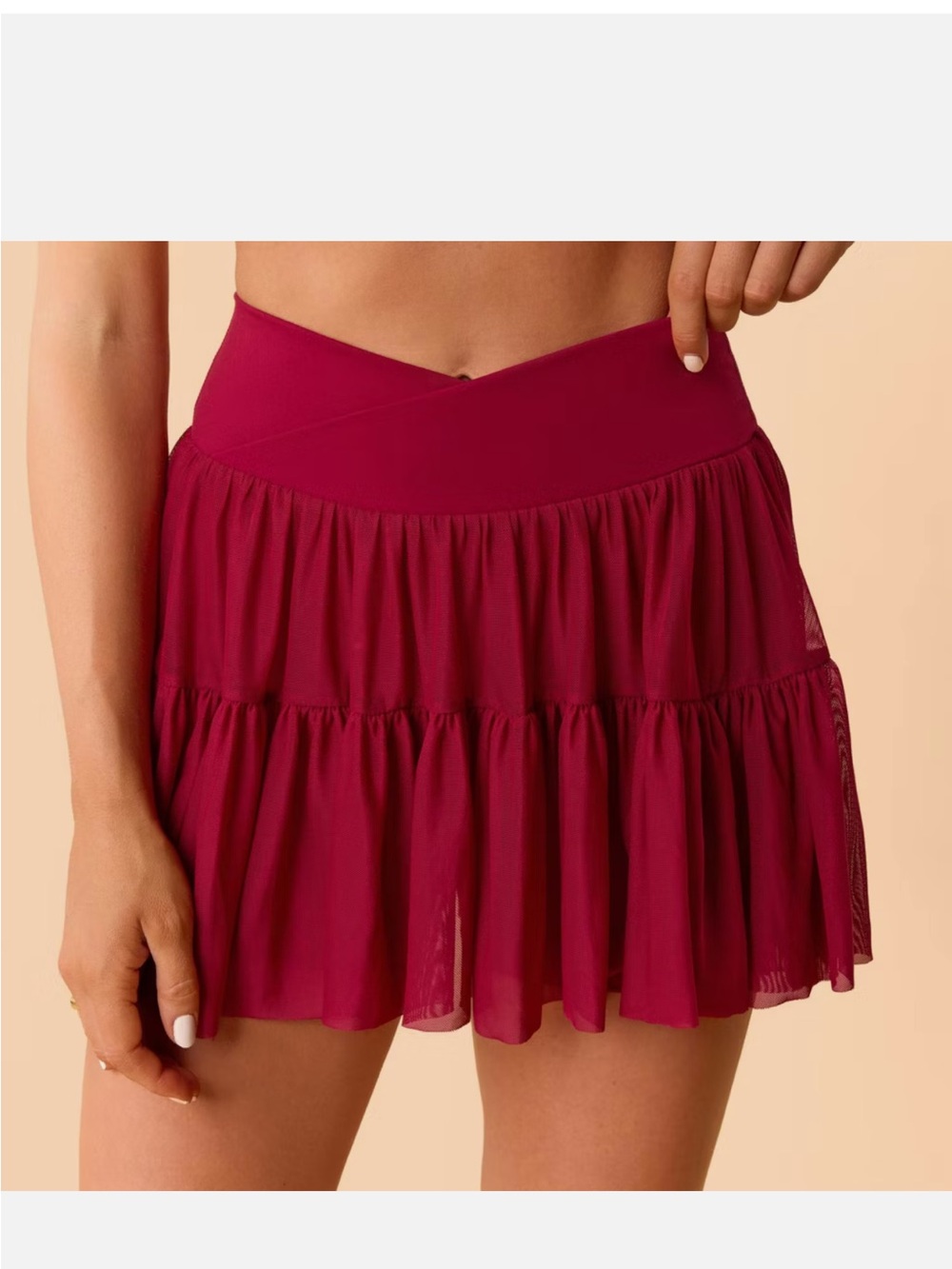 Blogilates Women's Ballerina Skort Burgundy L